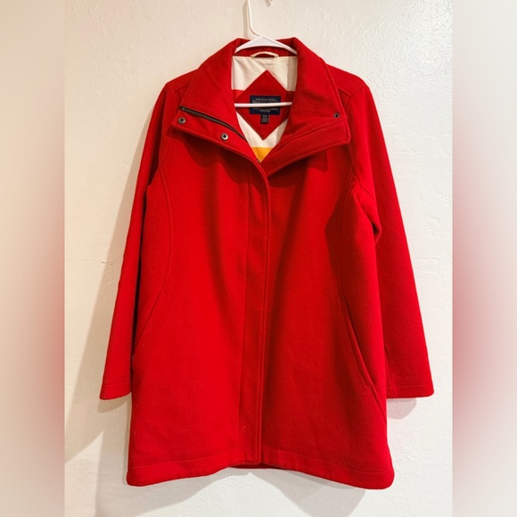 Pendleton Red Women’s Wool Blend Zip Up Coat Jacket  Size M - Picture 3 of 11
